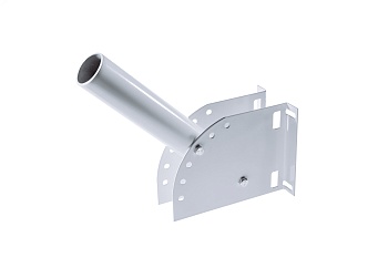 Кронштейн настенный и на столб монтажной лентой регулируемый угол наклона диаметр трубы 60мм белый для уличного светильника 00035