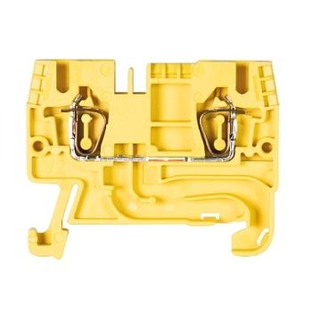 Клемма WKFN 2,5/35 GELB - Проходная клемма, тип фиксации провода: пружинный, номинальное сечение: 2,5 мм кв., 24А, 800V, ширина: 5 мм, цвет: желтый, тип монтажа: DIN 35