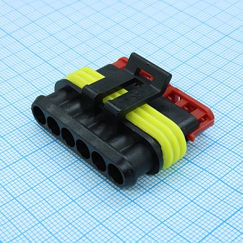 CKK7061-1.5-21 - Корпус разъема, серия 1.5, розетка, 6 контактов, шаг-6мм Operating Voltage 24V