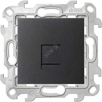 Розетка компьютерная СП 24 RJ45 кат.5E UTP IP20 механизм графит 2410598-038