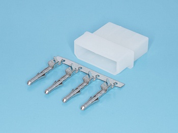 TH-4M - Разъем питания 4 контакта, вилка на кабель, к дисководу, шаг 5,08