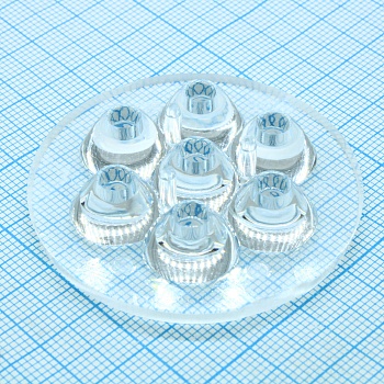 C11670_ANNA-50-7-S - Круглая групповая линза под 7светодиодов, ~15°, D=50 mm   H=10,7 mm