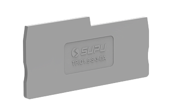 Торцевая крышка TPIO1.5-S-3-GY-EA - Торцевая крышка для клемм TPIO1.5-S-4…, цвет: серый