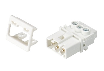 Вилка GST15I3S S1 U  W   WS - Вилочный разъем в панель, 3 полюса, винтовая фиксация, номинальное напряжение: 250V, номинальный ток: 16A, цвет: белый, серия gesis GST15i3