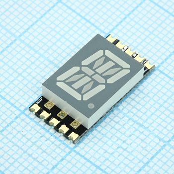 KCPSA04-105 - 1 разрядный сегментный дисплей smd 10,16мм/красный/630нм/14-36мкд/ОА