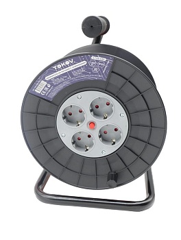 Удлинитель на катушке 4х30м с заземл. 6А IP20 3х0.75 TKE-SK30-075-Z