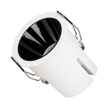 Светильник MS-ATLAS-BUILT-R72-20W Warm3000 (BK-BK, 30 deg, 230V) 035466 - Встраиваемый светильник даунлайт. Мощность 20 Вт, св. поток 1640 лм, 82 лм/Вт, теплый 3000 K, CRI>90, UGR<16, угол 30°, напряжение питания 230 В. Черный круглый корпус из алюминия, 