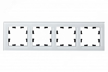 Рамка 4-м AtlasDesign Nature стекло бел. SE ATN320104