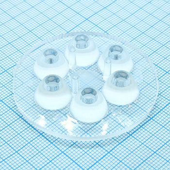 C11813_ANNA-50-6-W - Круглая групповая линза под 6светодиодов, ~30°, D=50 mm   H=10,7 mm