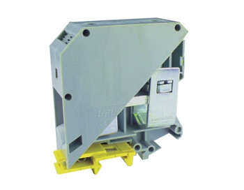 Проходная клемма UKHV-95 - Проходная клемма, тип фиксации провода: винтовой, номинальное сечение: 95 мм кв., 232A, 1000V, ширина: 25 мм, цвет: серый, тип монтажа: DIN 35