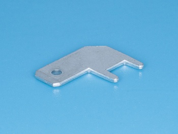 TA-4.9MR - Клемма ножевая 4,9мм, вилка на плату, прямой угол, кратно 100шт.