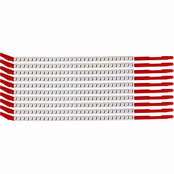 brd313119 - SCN-10-J клипсы, легенда "J", нейлон, для провода диаметром 2.8-3.4мм, 300 шт. в упак.