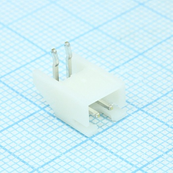 S2B-XH-A (LF)(SN) - Серия XH. Корпус разъема - вилка угловая на плату 2 контакта, шаг 2.5мм