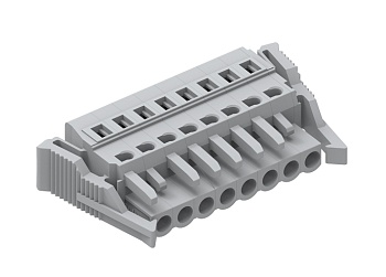 Розеточный разъем на кабель 450116/050 - Розеточный разъем, прямой, на кабель, шаг: 5.0 мм, 16 полюсов, фиксация провода пружинная, исполнение: с пластиковыми защелками, 320V, 12A, цвет: серый Розеточный разъем на кабель 450116/050 - Розеточный разъем, прямой, на кабель, шаг: 5.0 мм, 16 полюсов, фиксация провода пружинная, исполнение: с пластиковыми защелками, 320V, 12A, цвет: серый