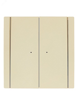 FORTE&PIANO Выключатель 2-клавишный с индикацией 10А FP406 ваниль IEK FP-V20-1-10-1-K10