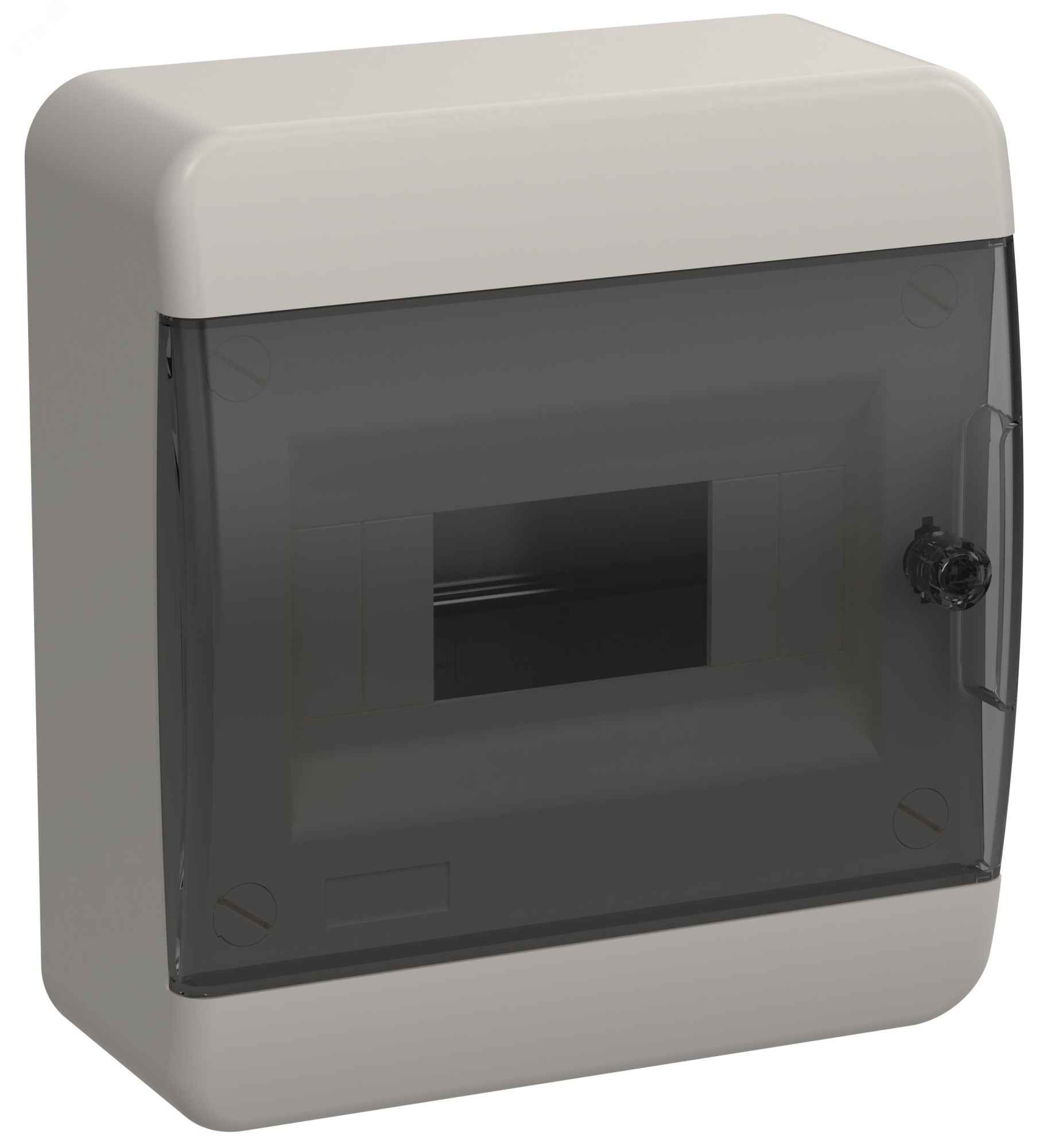 Корпус пластиковый ЩРН-П-8 IP41 черн. прозр. дверь TEKFOR TF5-KP12-N-08-41-K01-K03