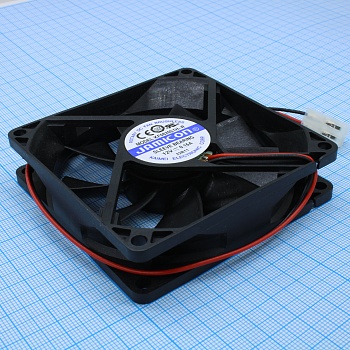 KF0820S1H-R - Вентилятор 12В DC, 3000об/мин., 0.875м3/мин, 80х80х20мм, подшипник скольжения, тип вывода - провод с разъемом