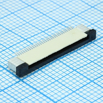 DS1020-12-32VBT1A-R - Разъем FPC 32 конт. шаг 0.50 мм SMT ZIF, поверхн. монтаж на плату, горизонтальный