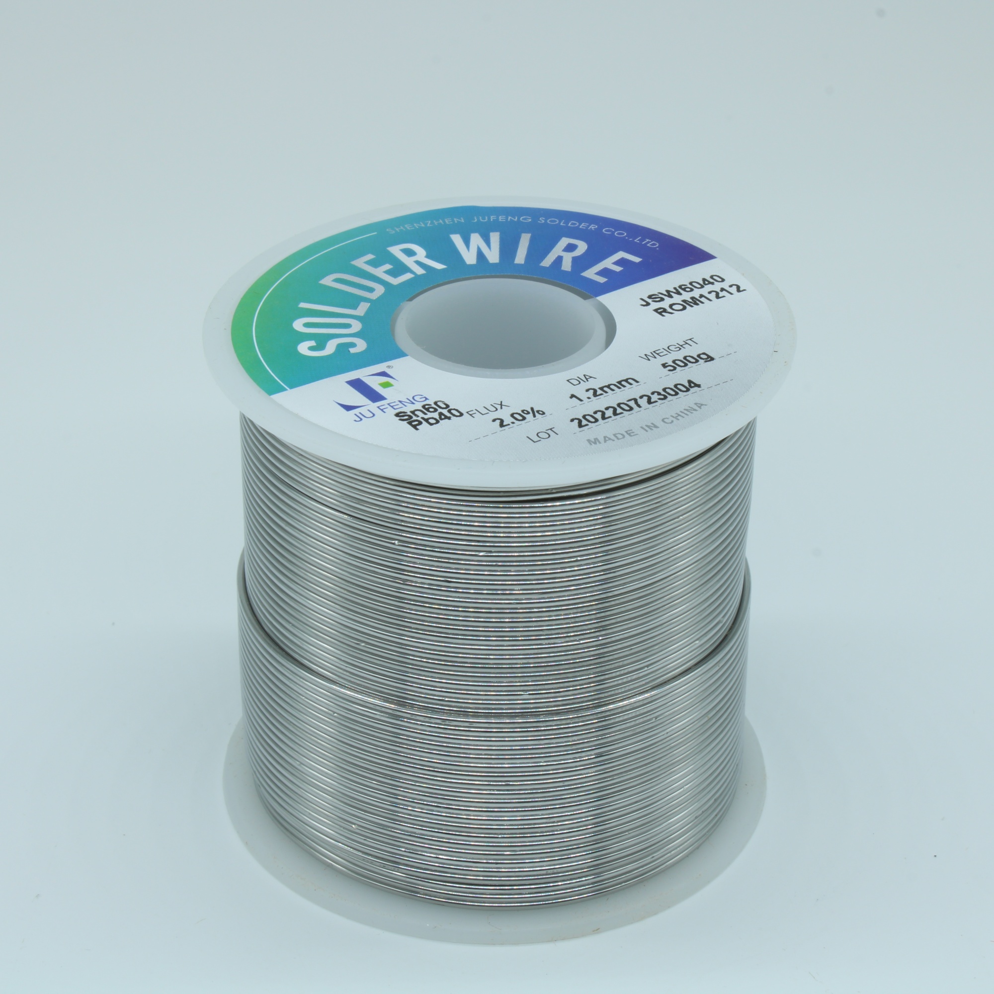 Припой 60/40 ROM1 2% флюса 1,2мм 500гр - Припой трубчатый ПОС-60 с галогеносодержащим слабоактивным флюсом ROM1, d 1,2мм, 500 г