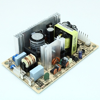 PD-65A - AC-DC, 65Вт, вход 85…264V AC, 47…440Гц /120…370В DC, выход1: +5В/0.4…7A, выход2: +12В/0.2…3.2A, изоляция 3000В AC, открытая плата 127х76х40мм, -10…+60°С