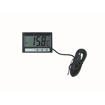 Измерительная панель ST-2/TC-4 с часами - Встраиваемый цифровой термометр от -50до +70град.Благодаря внешнему датчику его можно использовать для измерения температуру снаружи и внутри здания,измерения температуры воздуха.