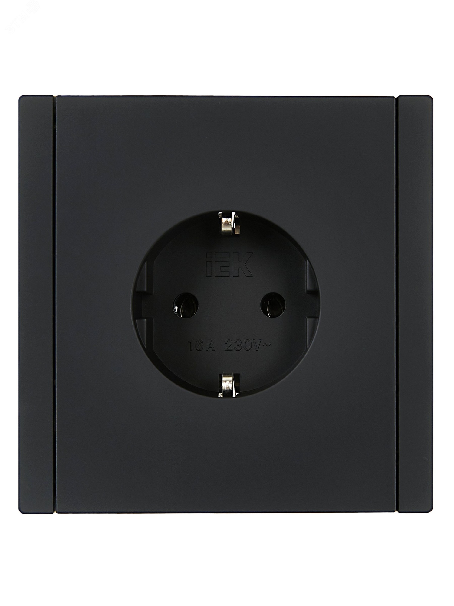 Розетка СП FORTE&PIANO FP116 16А с заземл. без защ. шторок винт. крепл. черн. IEK FP-R11-16-K02