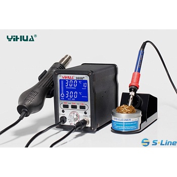 YIHUA 995D+ - Термовоздушная паяльная станция с программируемыми режимами работы. Предназначена для пайки и демонтажа большинства электронных компонентов.