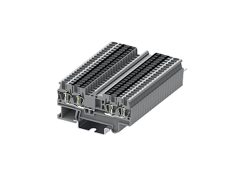 Проходная клемма TC1.5-2X2-GY - Проходная клемма, с разрывом цепи, 2X2 точки подключения, тип фиксации провода: пружинный, номинальное сечение: 1,5 мм кв., 17,5A, 500V, ширина: 4,2 мм, цвет: серый, тип монтажа: DIN 35