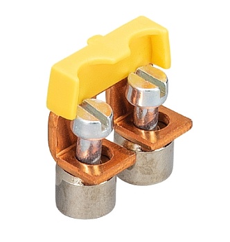 Соед. мостик IVB WKN 10-2 - Соединительная перемычка, винтовая, изолированная, 2 полюса, для клемм: WKN 10, цвет: желтый