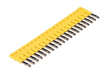 Соед. мостик IVB WKF 2.5-20 - Соединительная перемычка, втычная, изолированная, 20 полюсов, для клемм 2,5 мм кв., шаг 5 мм, цвет: желтый