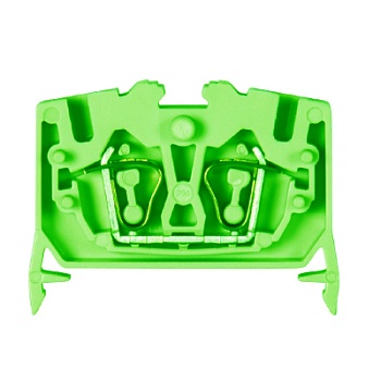 Клемма сдв. WKF 2,5/MD/35 GRUN - Сдвоенная проходная клемма, тип фиксации провода: пружинный, номинальное сечение: 2,5 мм кв., 24A, 800V, ширина: 10 мм, цвет: зеленый, тип монтажа: DIN 35