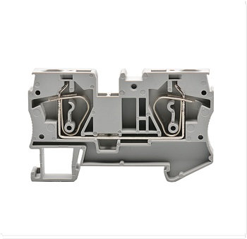 Проходная клемма JUT3-6-GY - Проходная клемма, тип фиксации провода: пружинный, номинальное сечение: 6 мм кв., 800V, 57A, ширина: 8,2 мм, цвет: серый, тип монтажа: DIN35