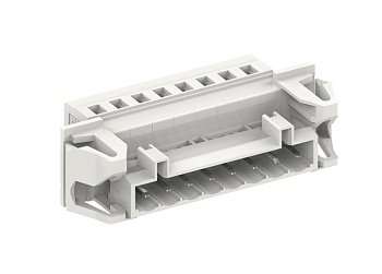 Вилочный разъем на кабель 450909/060 - Вилочный разъем, прямой, на кабель, шаг: 5.0 мм, 9 полюсов, фиксация провода пружинная, исполнение: с пластиковыми защелками, 320V, 12A, цвет: серый