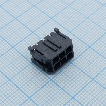 430450612 - Разъем типа провод-плата, With Polarizing Peg, 3 мм, 6 контакт(-ов), Штыревой Разъем