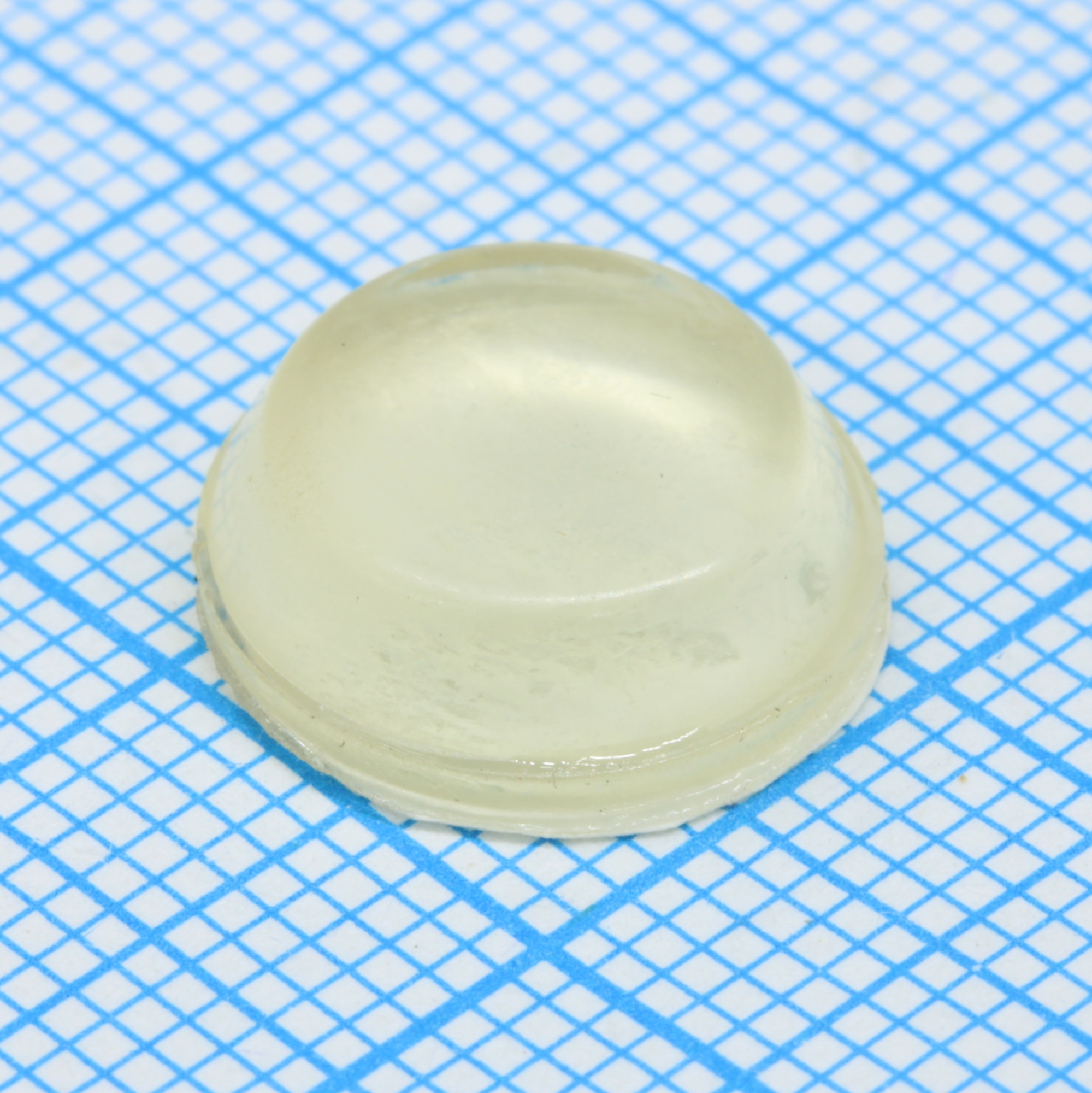 RF-6012 - Цилиндрическая полиуретановая ножка прозрачного цвета на клеевой основе 3M