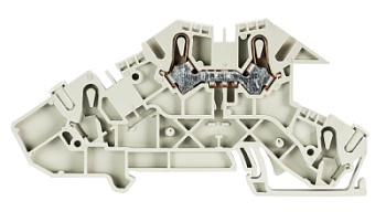 Клемма этажн. WKIS 2,5 D - Этажная клемма, тип фиксации провода: пружинный, номинальное сечение: 2,5 мм кв., 24A, 400V, ширина: 5 мм, цвет: серый, тип монтажа: DIN 35