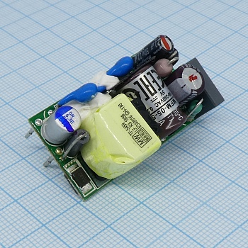 MFM-05-5 - AC-DC med, 5Вт, вход 80...264В AC 47...440 Гц, выход 5В/1А, изоляция 4000В AC, без корпуса 42х22.3х20.5мм, -40...+85°C