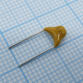 TS170R1H331JSBNB0R - Конденсатор керамический многослойный 330пФ 50В NPO ±5% радиальный 5.08мм 125°C россыпь