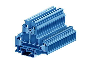 Этажная клемма 305922-PV - Этажная клемма, UKD4, межэтажное соединение, тип фиксации провода: винтовой, номинальное сечение: 4 мм кв., 32A, 500V, ширина: 6,2 мм, цвет: синий, тип монтажа: DIN 35
