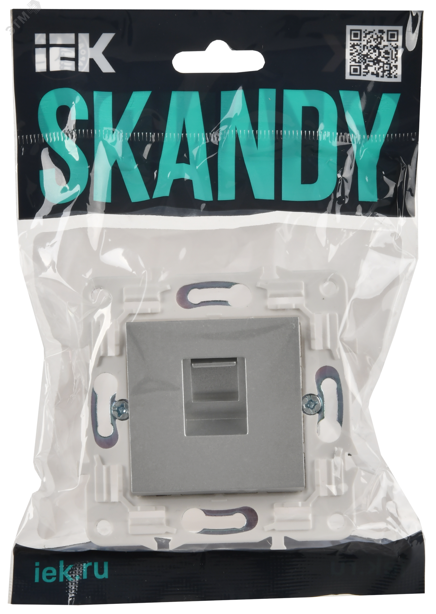 SKANDY Розетка компьютерная RJ45 кат.5E SK-K01S серебряный IEK SK-K10-1-K23