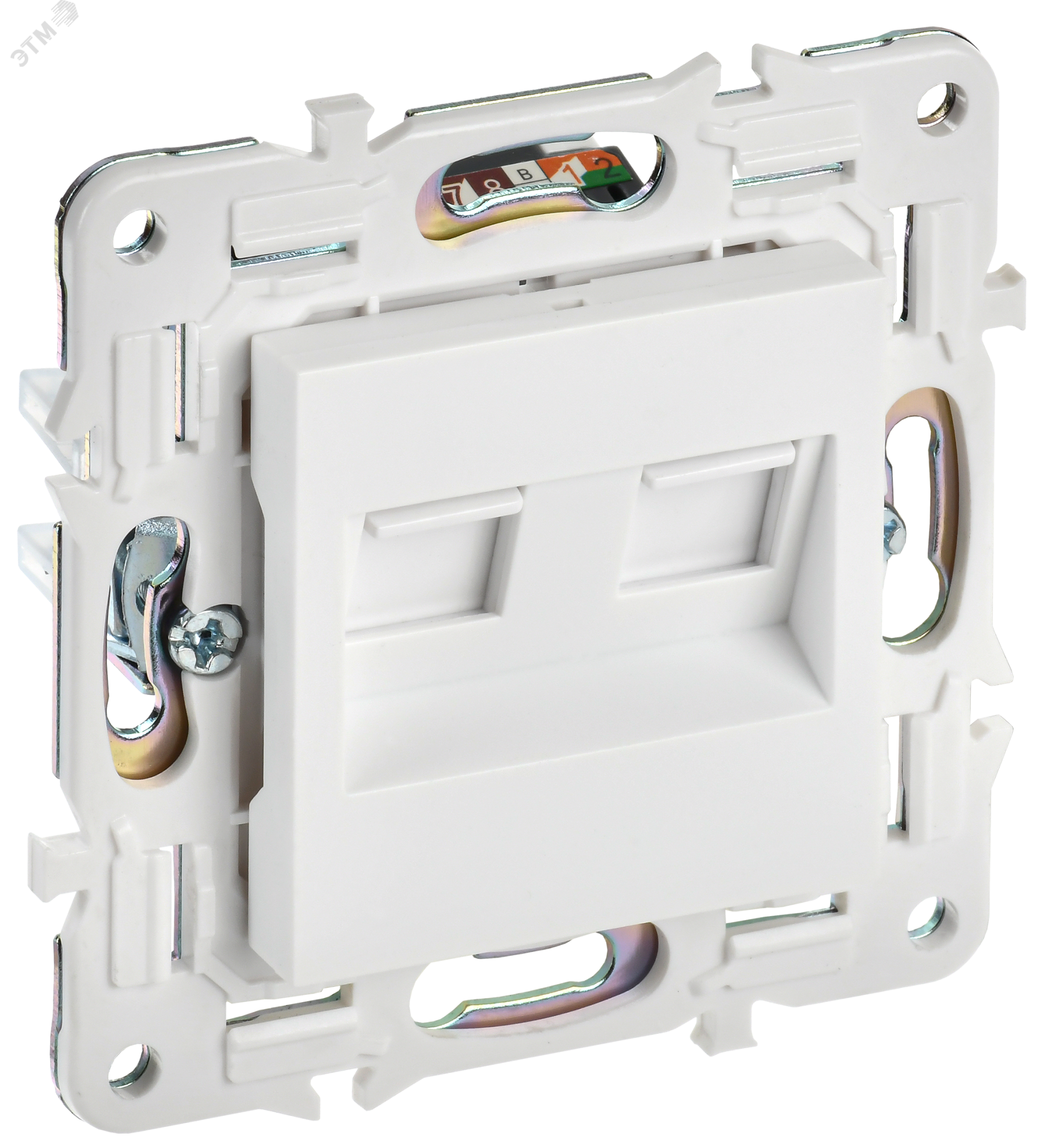 SKANDY Розетка компьютерная двойная RJ45 кат.6 SK-K04W арктический белый IEK SK-K20-2-K01