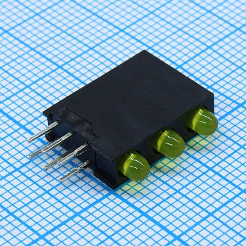 L-7104SA/3YD - Светодиодный модуль 3LEDх3мм/желтый/588нм/8-15мкд/40°