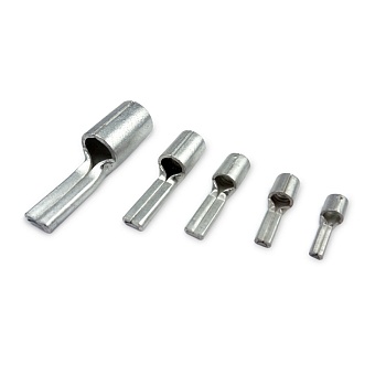 Наконечник плоско-штыревой, НПШ 10-14, 101686 - Кабельный наконечник, плоский штыревой, медь, НПШ 10-14 (сечение проводника 6 - 10 мм кв., длина штыря 14 мм), неизолированный, в упаковке 100 штук