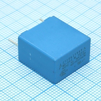 B32932A3474M - Пленочный помехоподавляющий конденсатор X2 0.47мкФ 305VAC ±20% (18х11х18.5мм) шаг радиальных выводов 15мм 105°С автомобильного применения россыпь