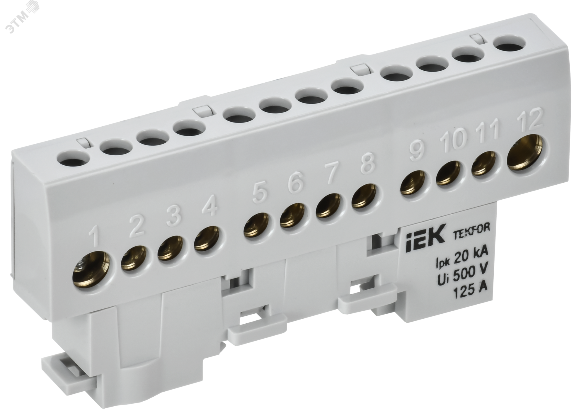 TEKFOR Шина L фаза изолированная на универсальном держателе 8х12-12-Ср IEK TF-NN20-12-KL-K03