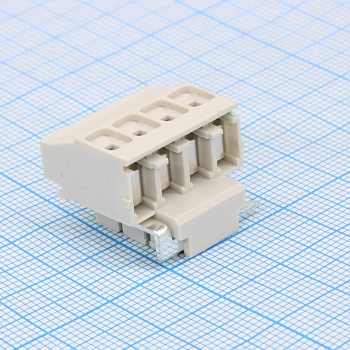 DG130RF-5.0-04P-11-00A(H) - Винтовой клеммный блок c рельефной обоймой, 4 контакта. Серия DG130RF-5.0