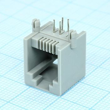TJ6P4C розетка в плату 55-04 5521 6P - TJ6P4C розетка в плату