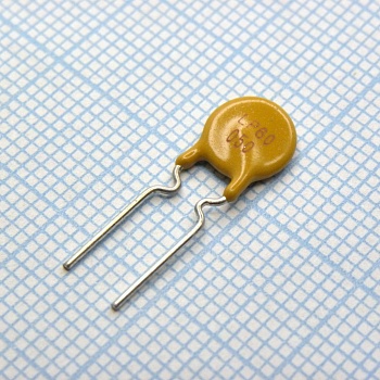 LP60-050F - Самовосстанавливающийся предохранитель PTC 0.5A(hold) 1A(trip) 60V 40A 0.8W 4s 0.41Ohm Radial 7.7 X 3.1mm Bulk