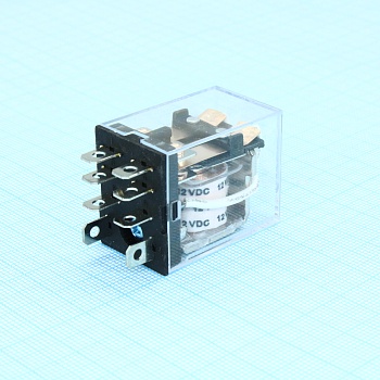 HK13F-DC12V-2CP - Реле силовое две контактных группы-два направления катушка 12В