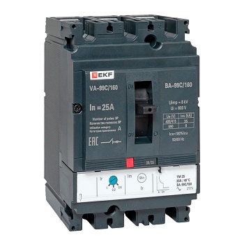 Выключатель автоматический ВА-99C (Compact NS) 160/25А 3P 36кА EKF PROxima(кр.1шт)